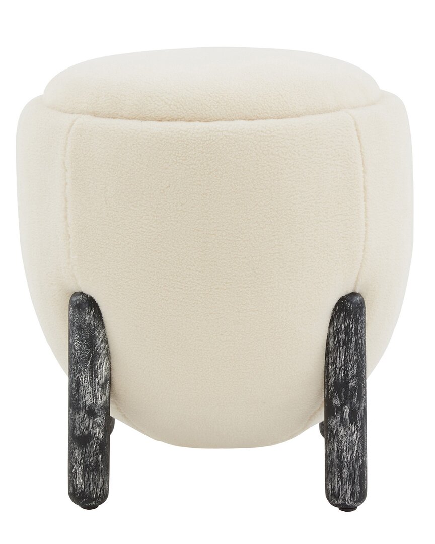 Safavieh Couture Clarabella Upholstered Ottoman In White