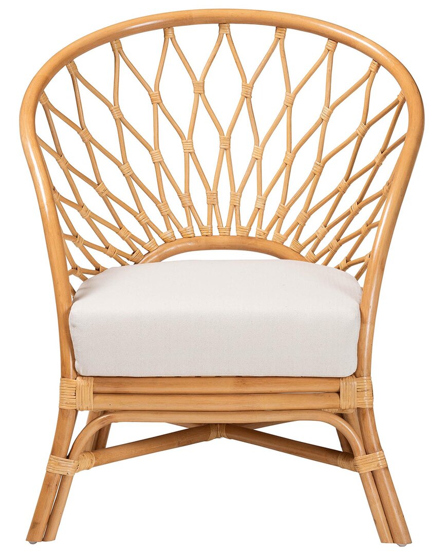 Baxton Studio Emmeline Bohemian Rattan Accent Chair