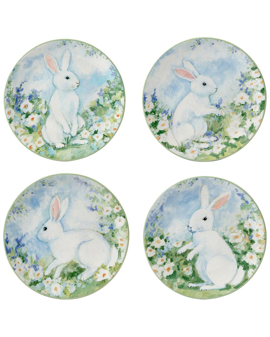 Certified International Set Of 4 Easter Morning Dessert Plates
