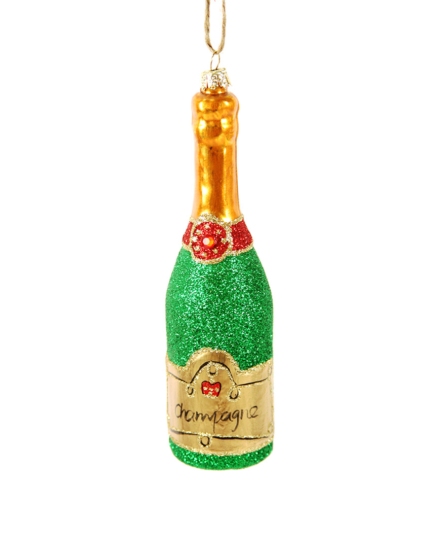 Shop Cody Foster & Co. Glittered Champagne-green Christmas Ornament