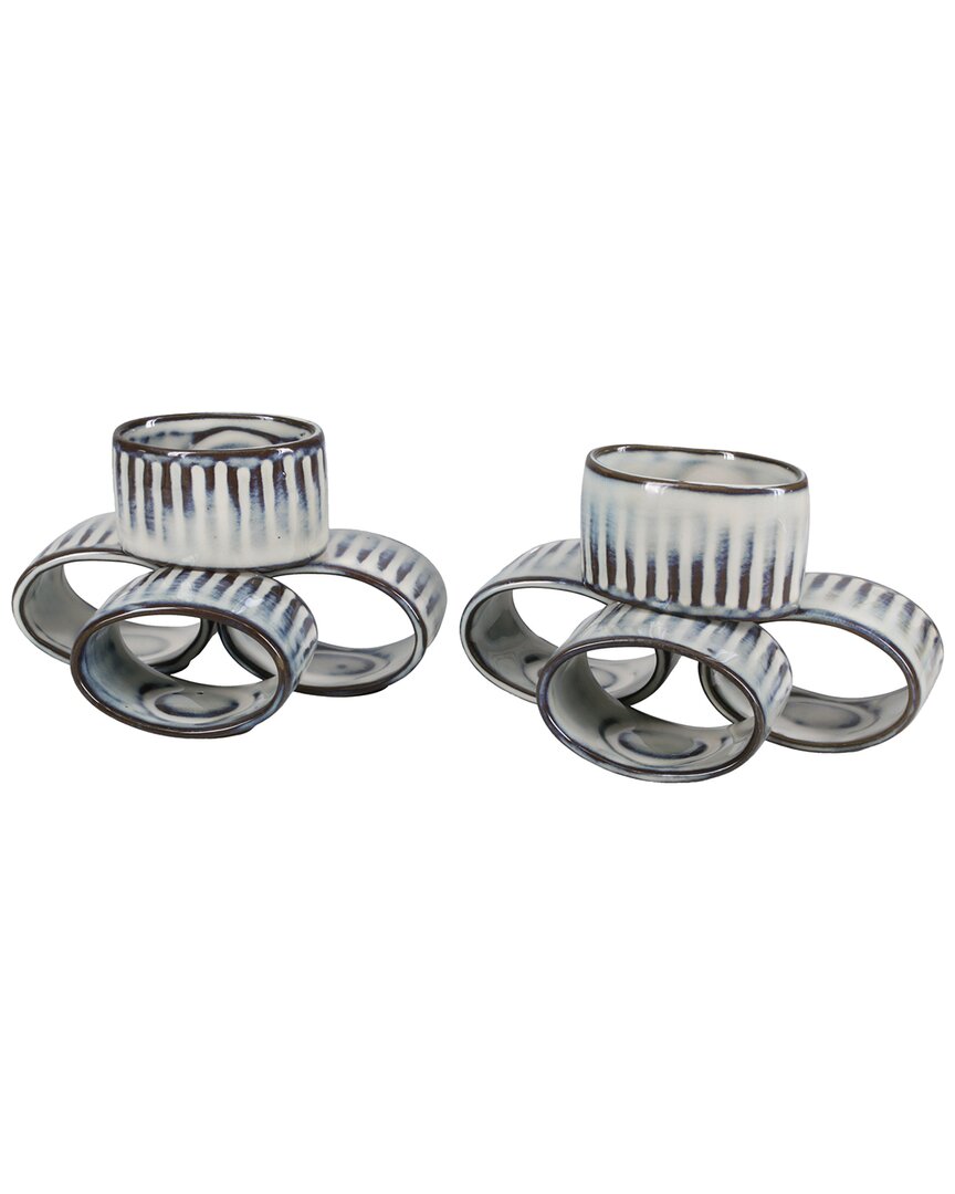 Bia Cordon Bleu 8pc Colonnade Napkin Ring Set