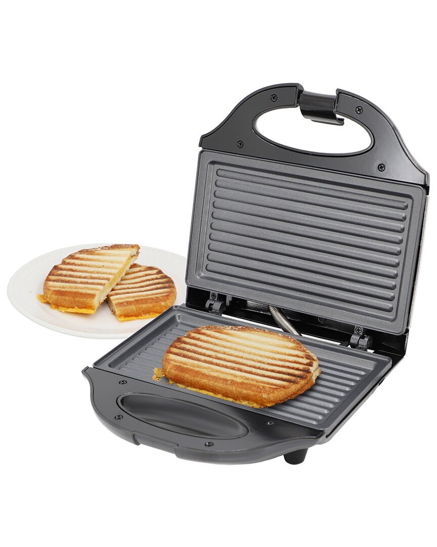 Megachef Electric Compact Silver Nonstick Sandwich Maker In Silver