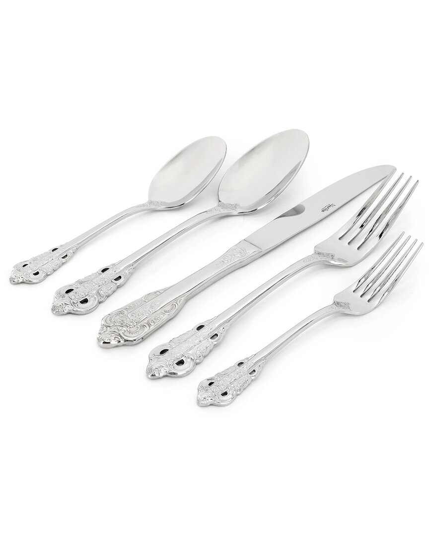 Martha Stewart Perrine 20pc Stainless Steel Flatware Set In Silver