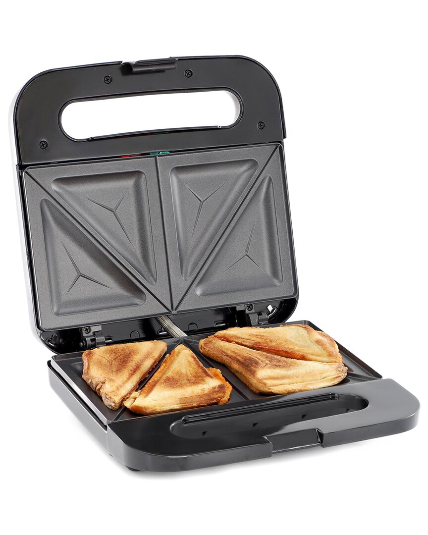 Megachef Electric Compact Nonstick Sandwich Maker In Silver
