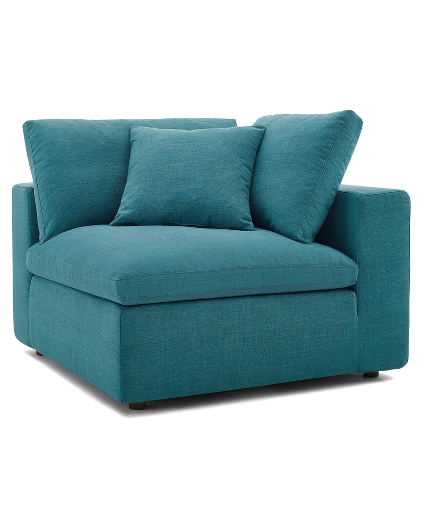 Modway Commix Down Filled Overstuffed Corner Chair In Teal