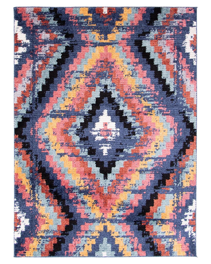 Ecarpet Moroccan Casa Contemporary Rug In Navy