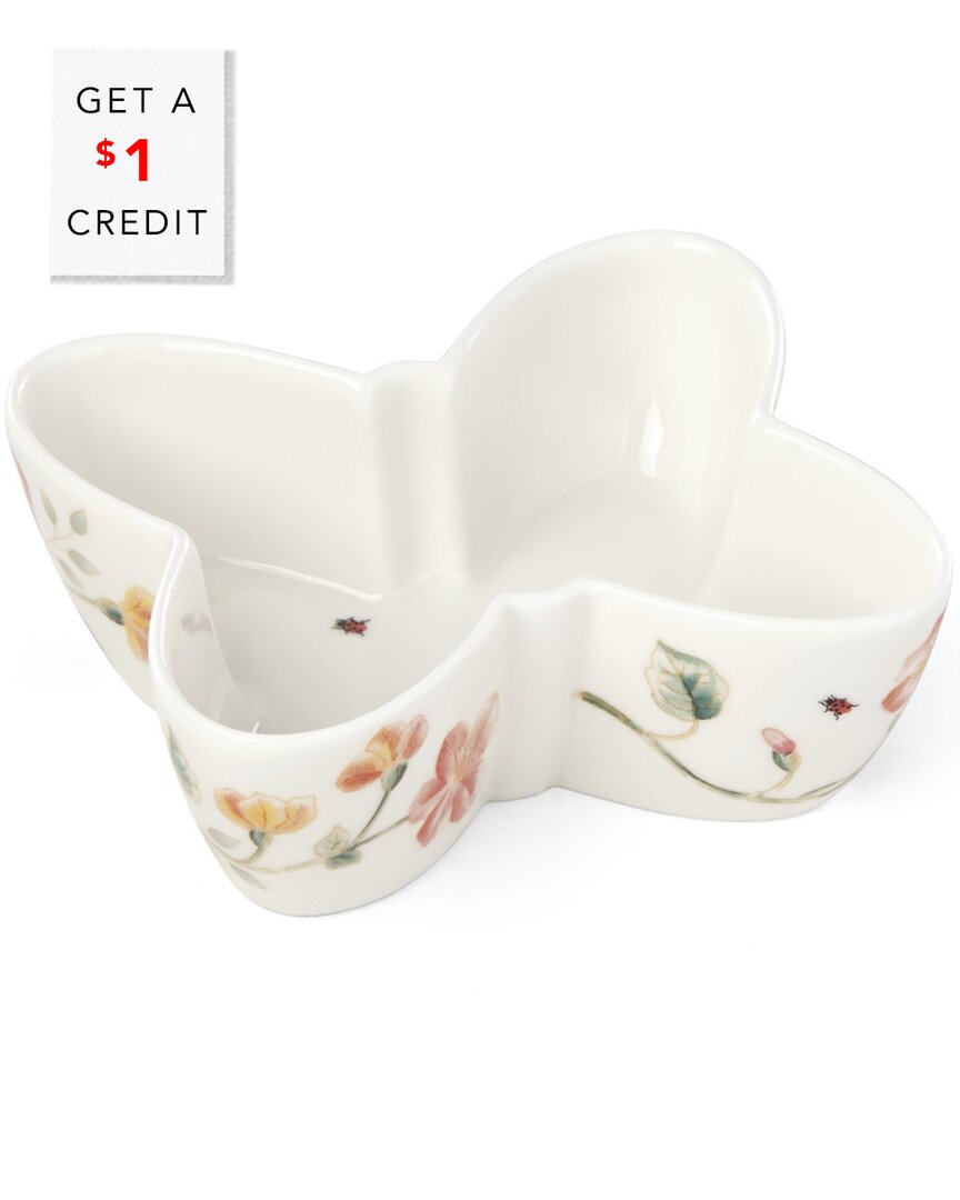 Lenox Dnu Unprofitable  Butterfly Meadow Butterfly Shaped Bowl With $1 Credit In Multi