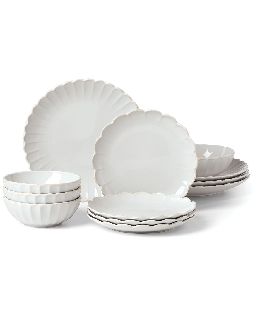 LENOX LENOX FRENCH PERLE SCALLOP 12PC DINNERWARE SET