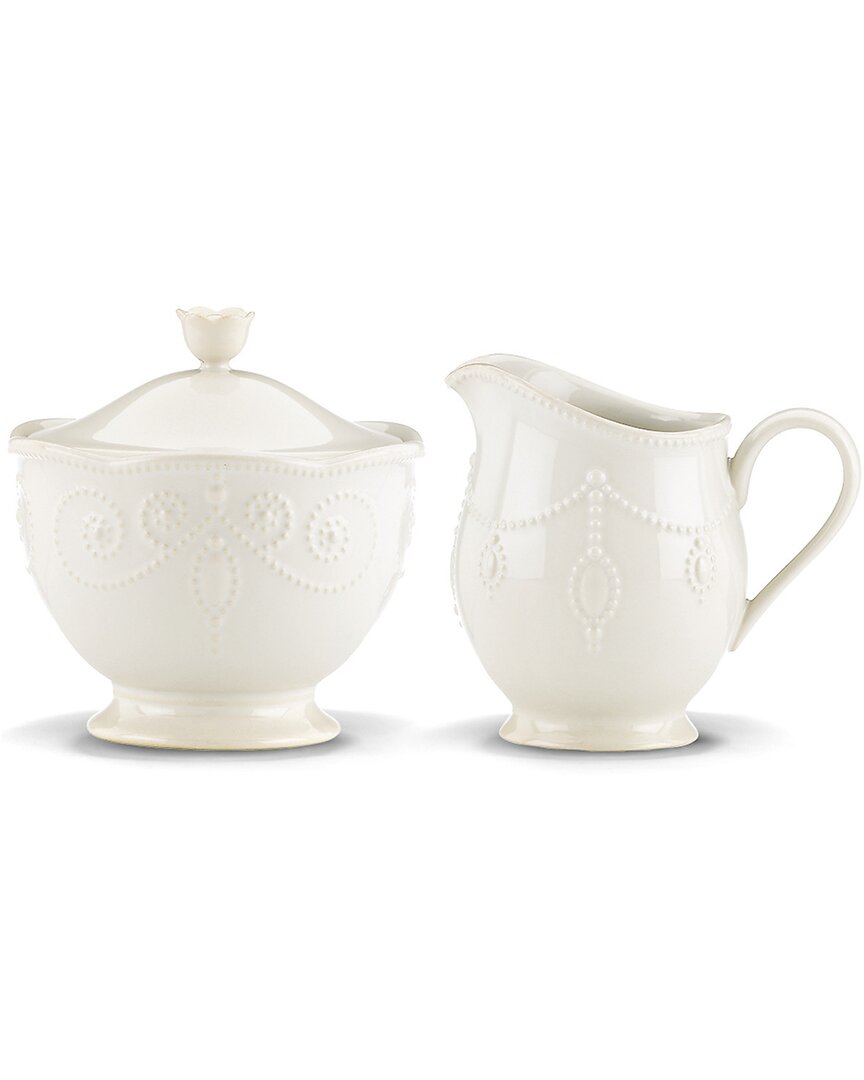 Shop Lenox French Perle Sugar And Creamer Set In White