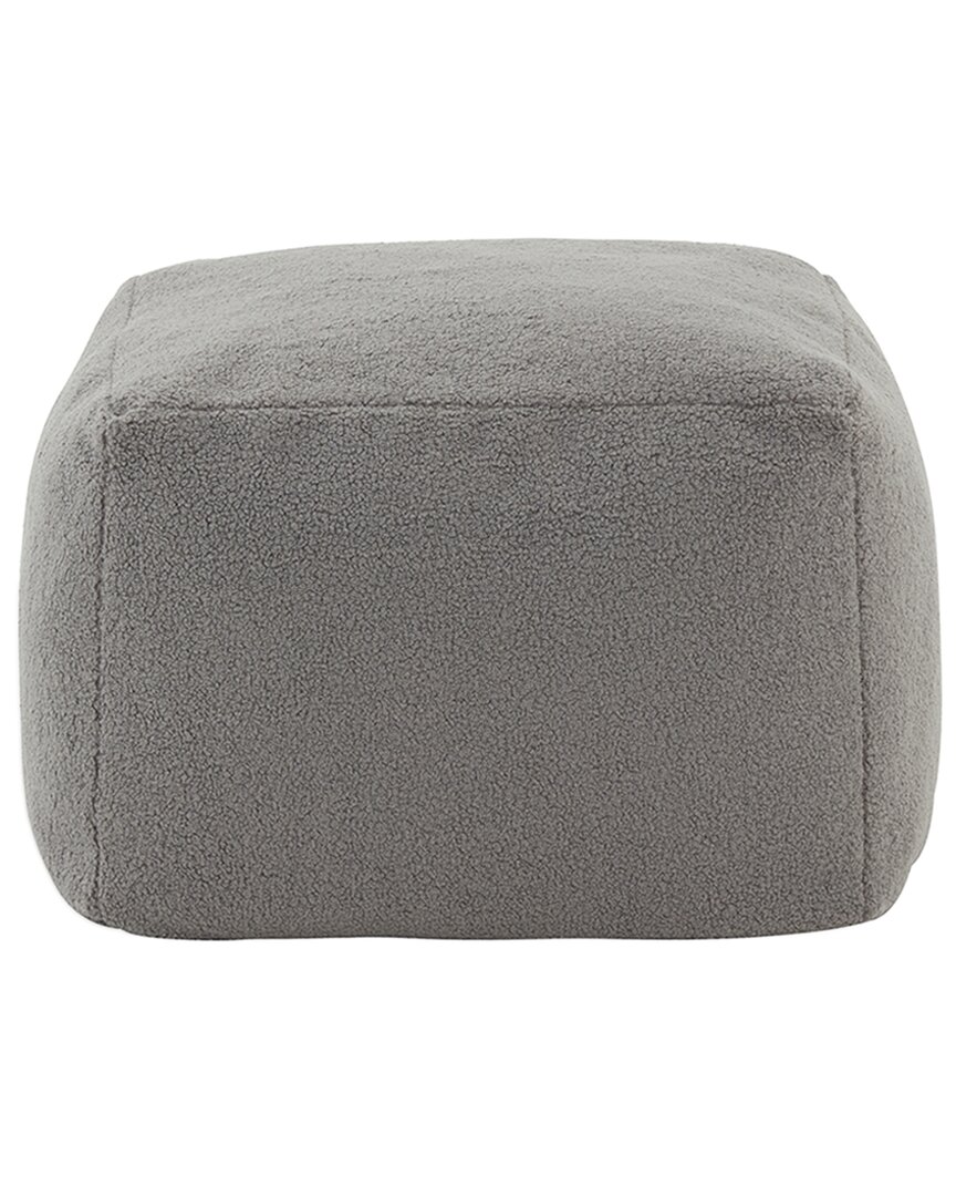 Safavieh Couture Samuels Teddy Pouf In Grey