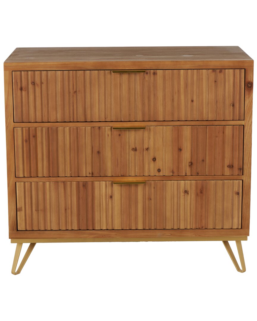 Peyton Lane Ribbed 3-drawer Cabinet