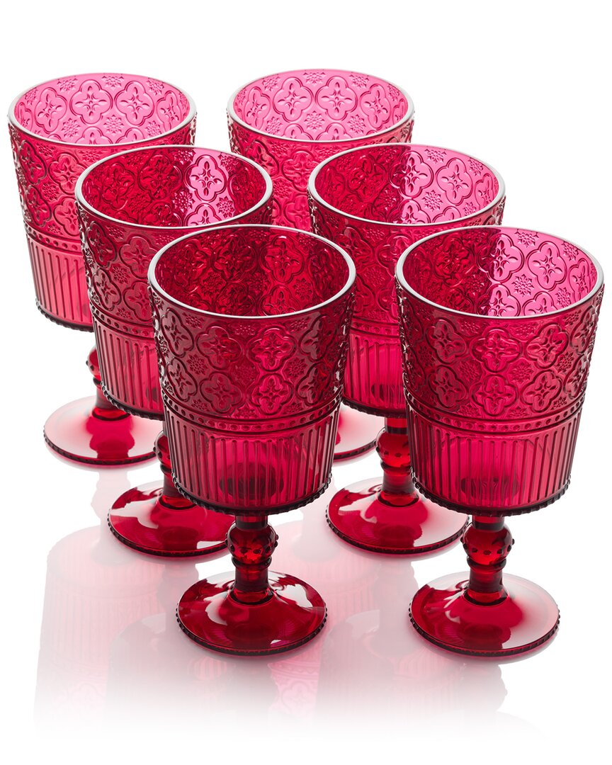 Certified International Set Of 6 Victoria 14oz Acrylic All Purpose Goblets