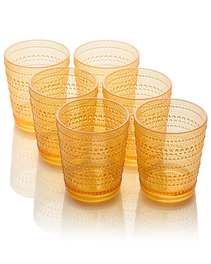 Certified International Set Of 6 Santa Fe 16oz Acrylic Double Old-fashioned  Glasses