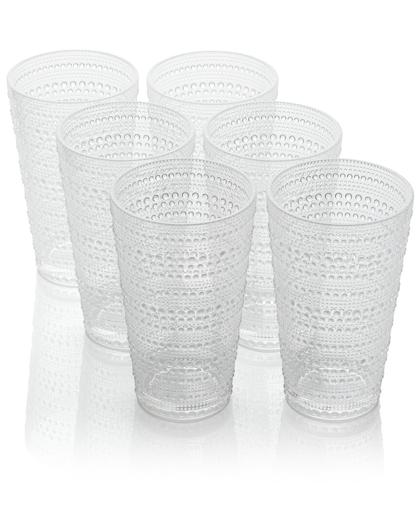 Certified International Set Of 6 Santa Fe 22oz Acrylic Ice Tea Glasses
