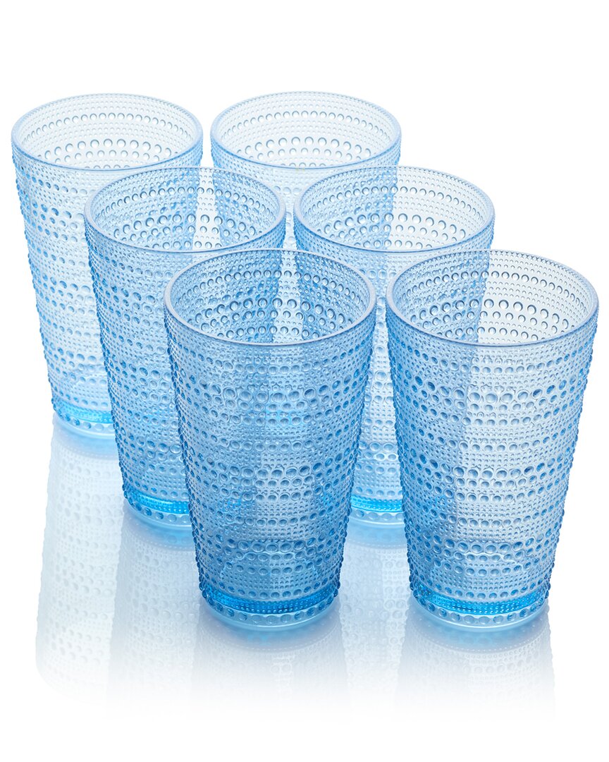 Certified International Set Of 6 Santa Fe 22oz Acrylic Ice Tea Glasses