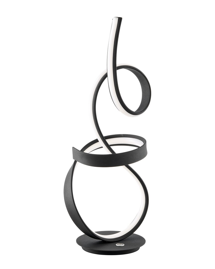 Finesse Decor Amsterdam Black Table Lamp In Black