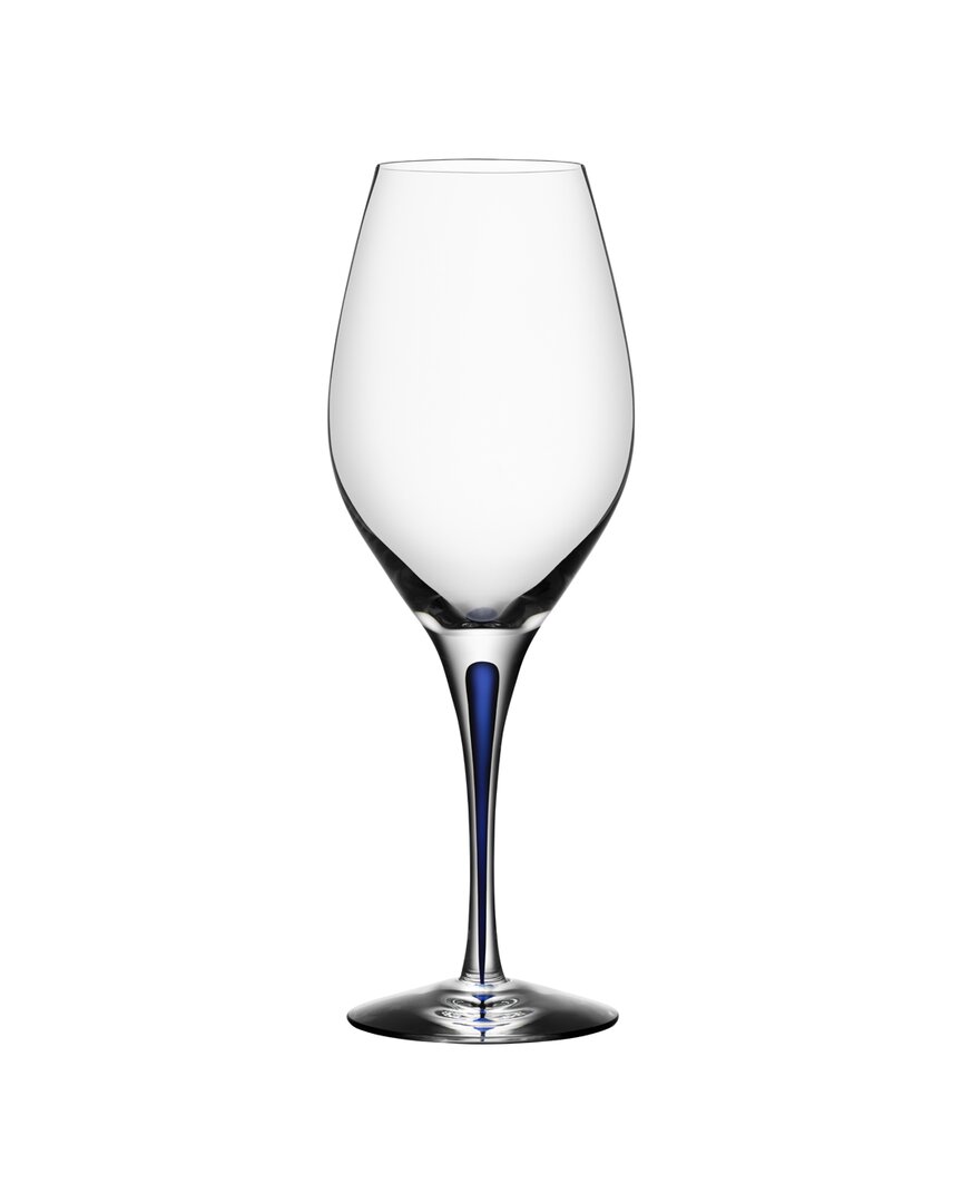 Orrefors Intermezzo Wine Balance Glass In Blue