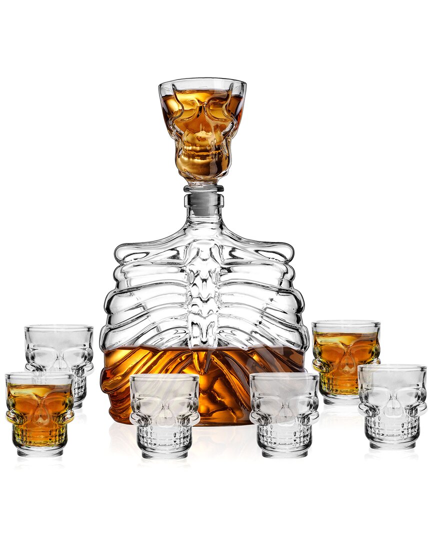 Godinger Skelly 7pc Whiskey Decanter Set ModeSens