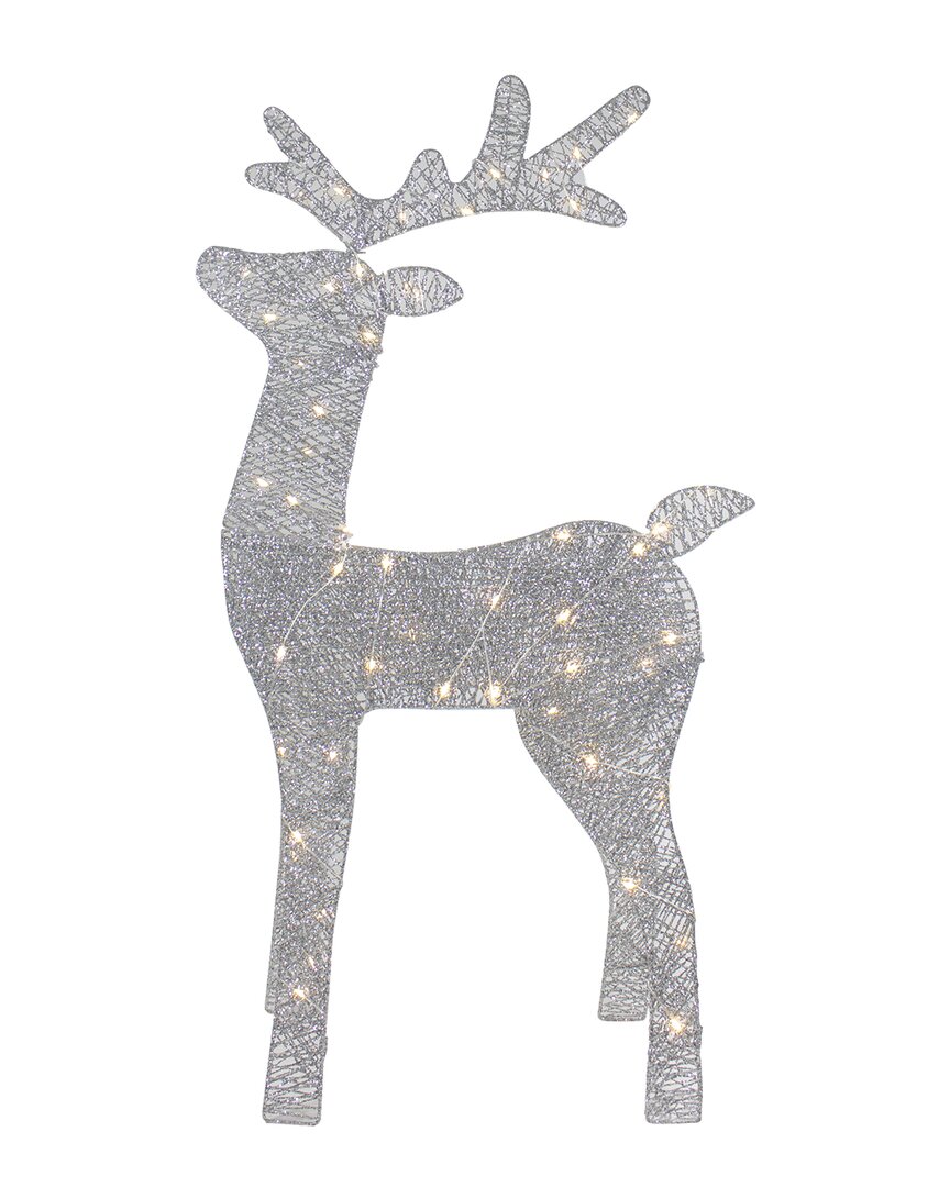 Shop Northlight 39.5in Led Lighted Silver Glitter Reindeer Outdoor Display