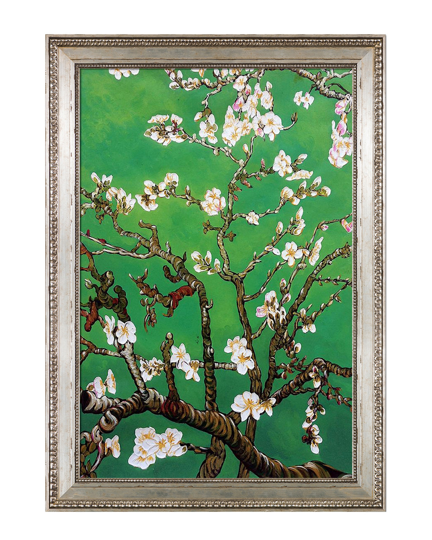 Museum Masters Branches Of An Almond Tree In Blossom Emerald Green Framed Oil Reproduction