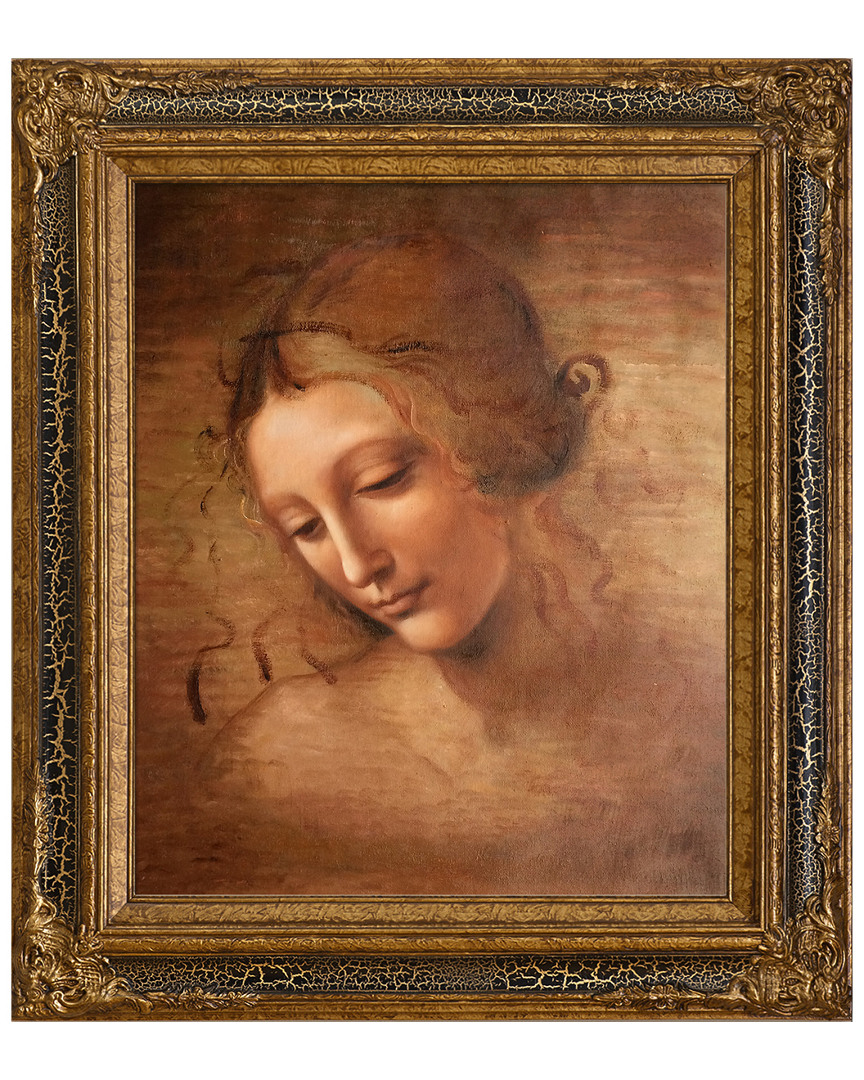 Museum Masters Female Head (la Scapigliata) Framed Oil Reproduction By Leonardo Da Vinci