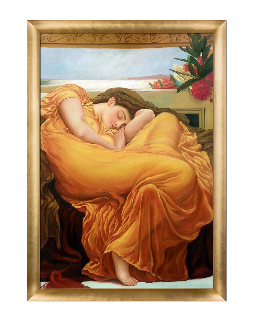 Museum Masters Flaming June Framed Oil Reproduction By Lord Frederic Leighton
