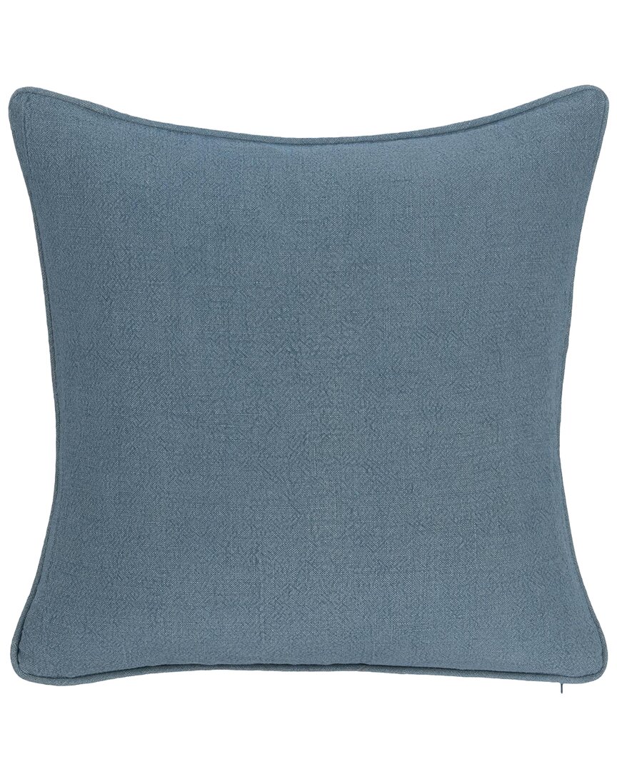 Classic Home Overdyed & Stonewashed Bedford Linen Throw Pillow In Blue