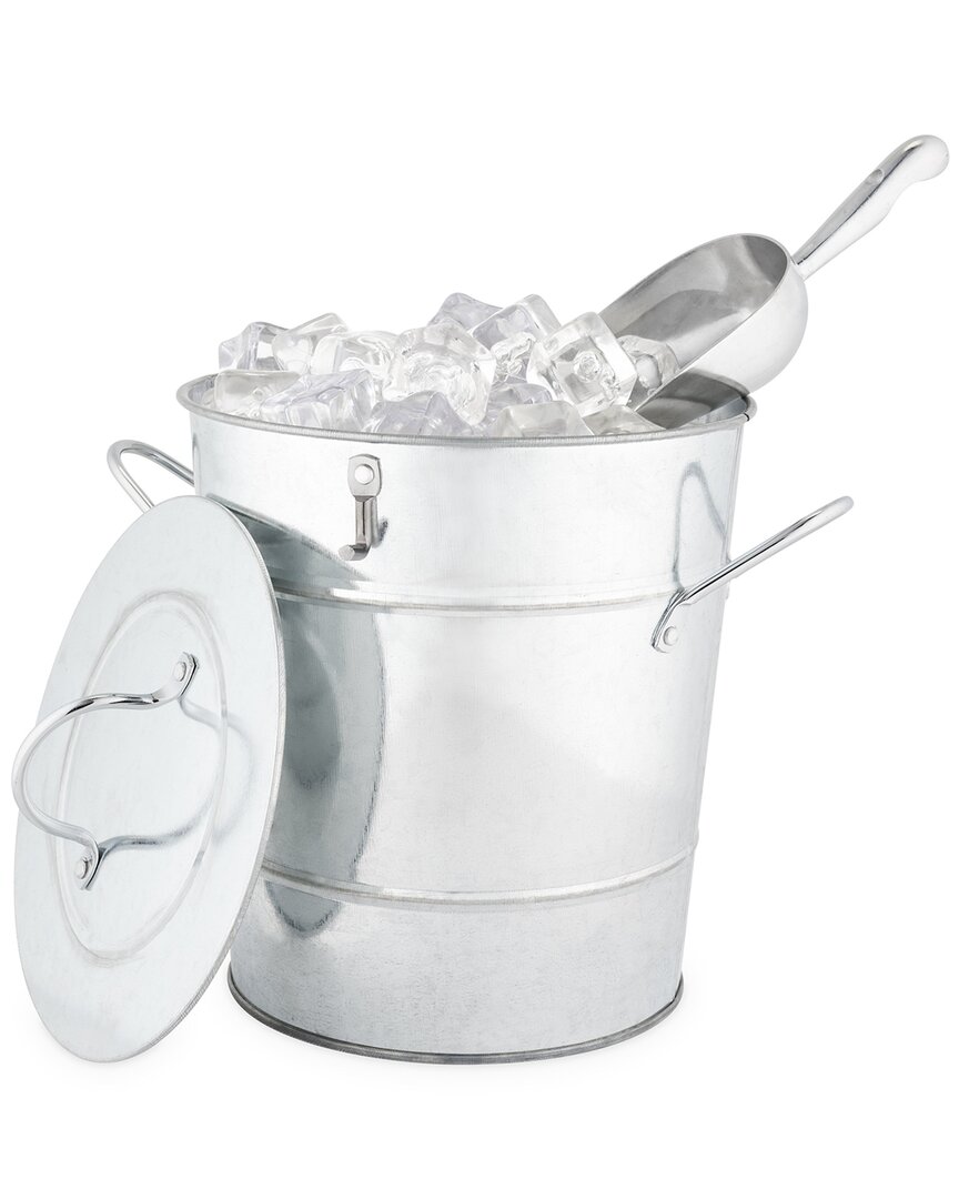 Twine Galvanized Metal Ice Bucket