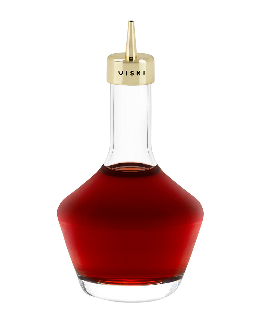 Viski Bitters Bottle With Gold Dasher Top