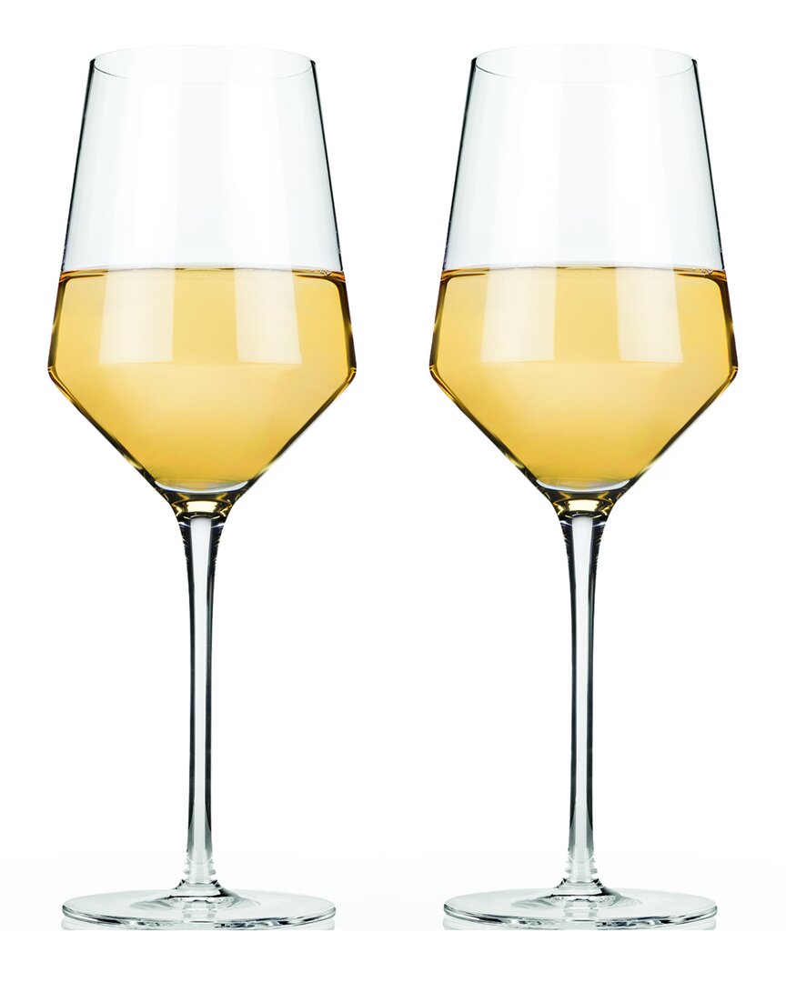 Shop Viski Raye Set Of 2 Crystal Chardonnay Glasses