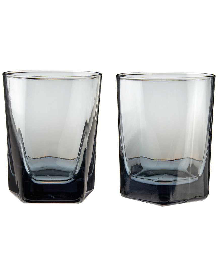 Viski Set Of 2 Warren Smoke Dof Glasses In Nocolor