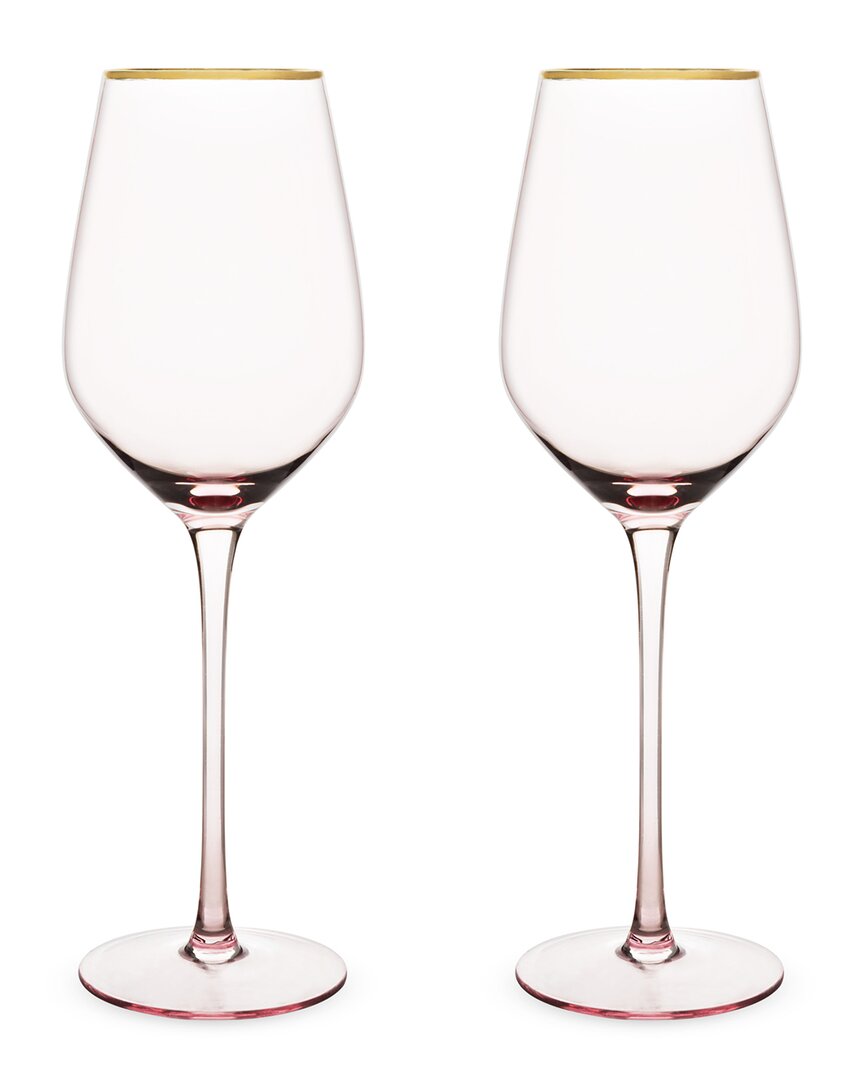 TWINE TWINE ROSE CRYSTAL WHITE WINE GLASS SET