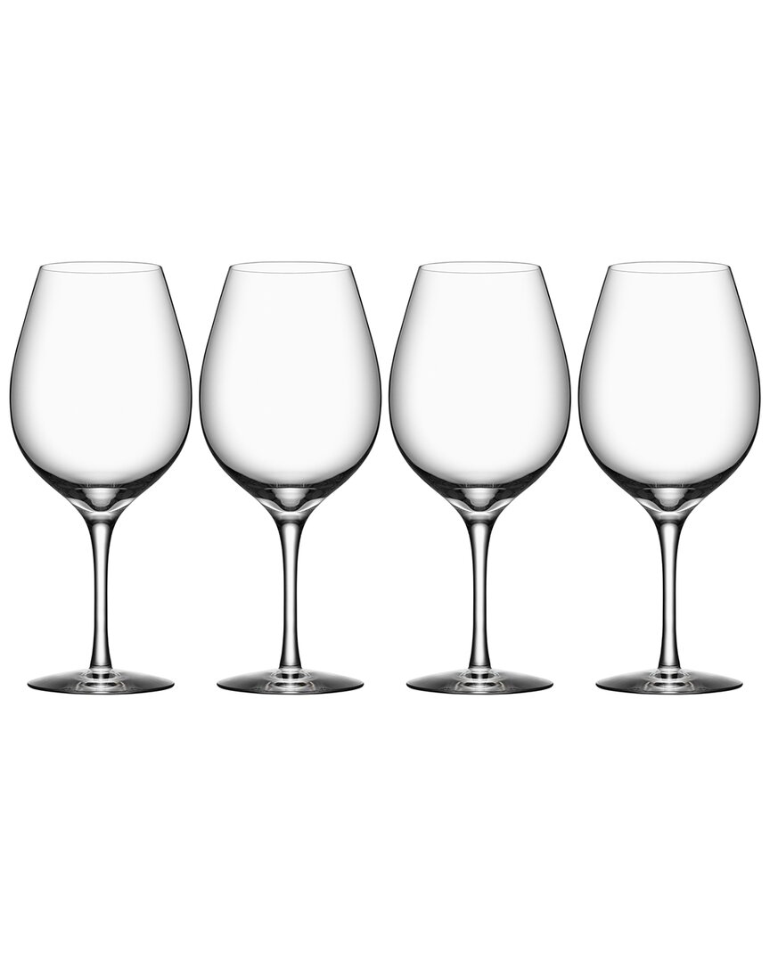 Orrefors Set Of 4 More Wine Xl Glasses