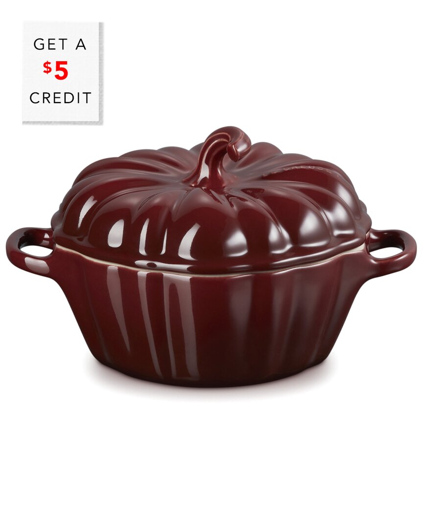 Le Creuset Figural Pumpkin Petite Cocotte With $5 Credit
