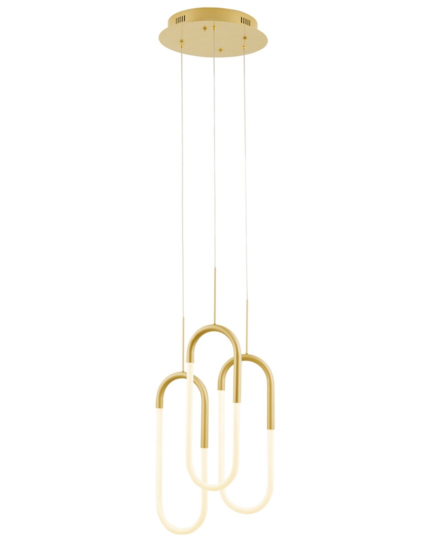 Shop Finesse Decor Led Three Clips Chandelier In Gold