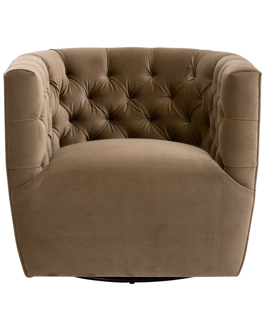 Essentials For Living Marcel Swivel Club Chair In Brown