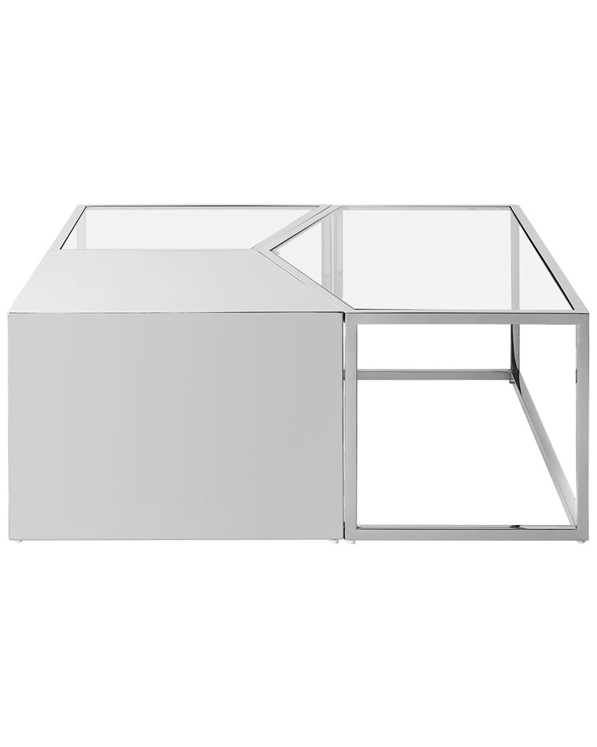 Inspired Home Cailin Silver Coffee Table In Silver