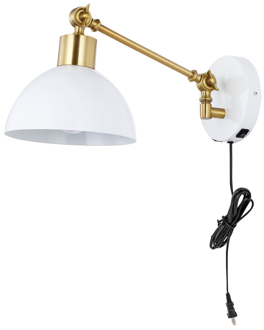 Jonathan Y Lisa 18in Usb Charging Port Led Sconce In White