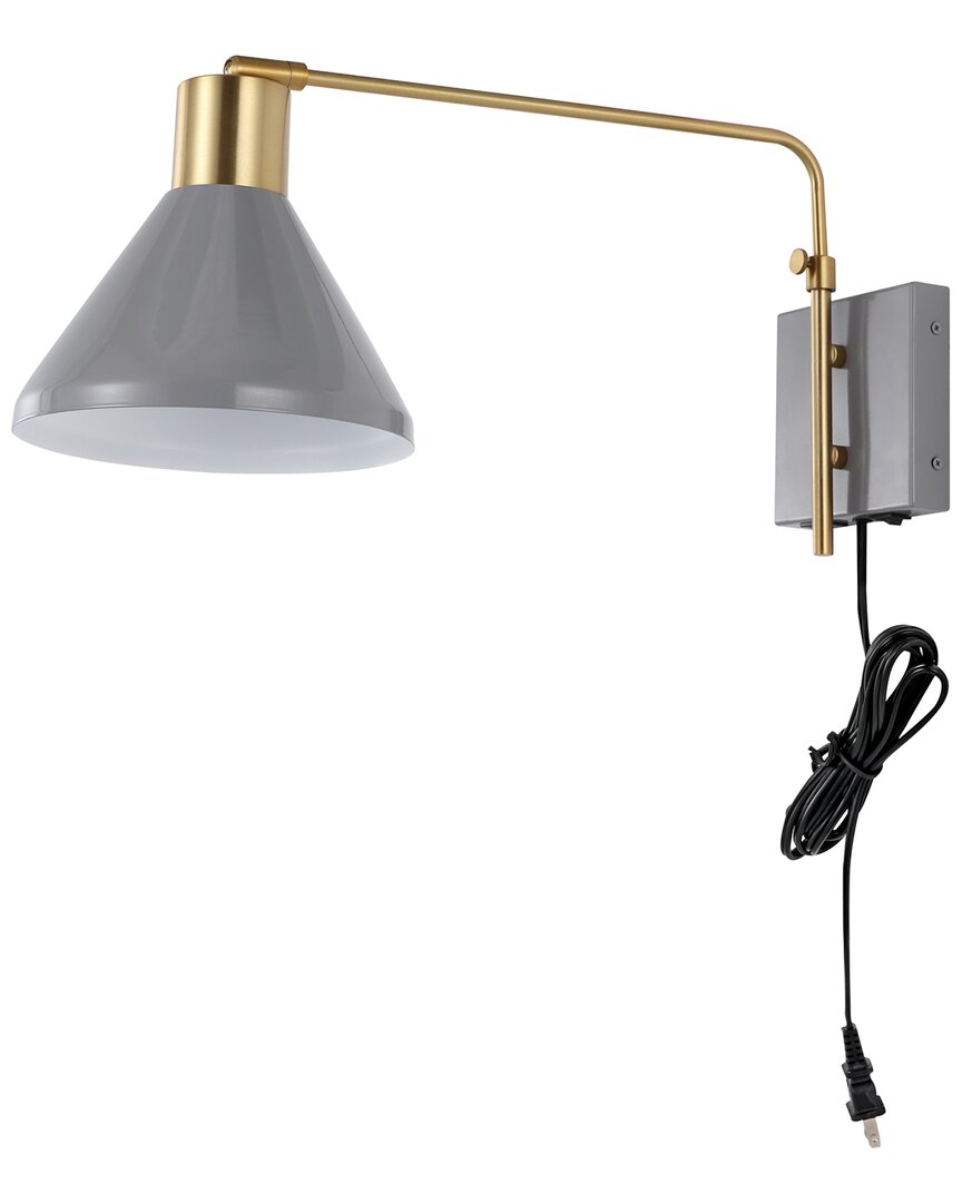 Jonathan Y Max 20.5in Usb Charging Port Led Sconce In Gray