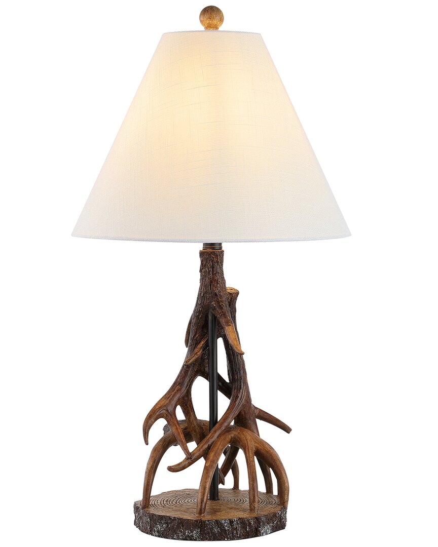 Jonathan Y Cabell 26in Rustic Led Table Lamp In Brown