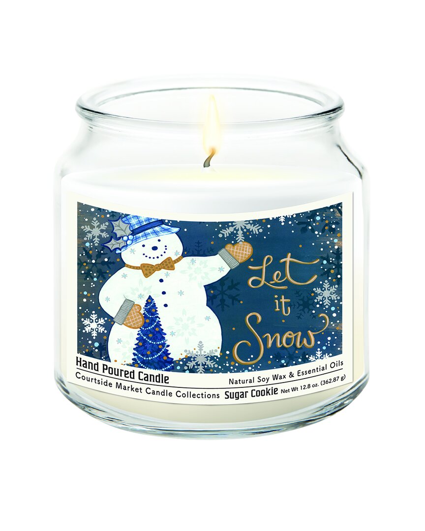 Courtside Market Wall Decor Courtside Market Let It Snow Hand-poured Soy Wax Candle In Multi