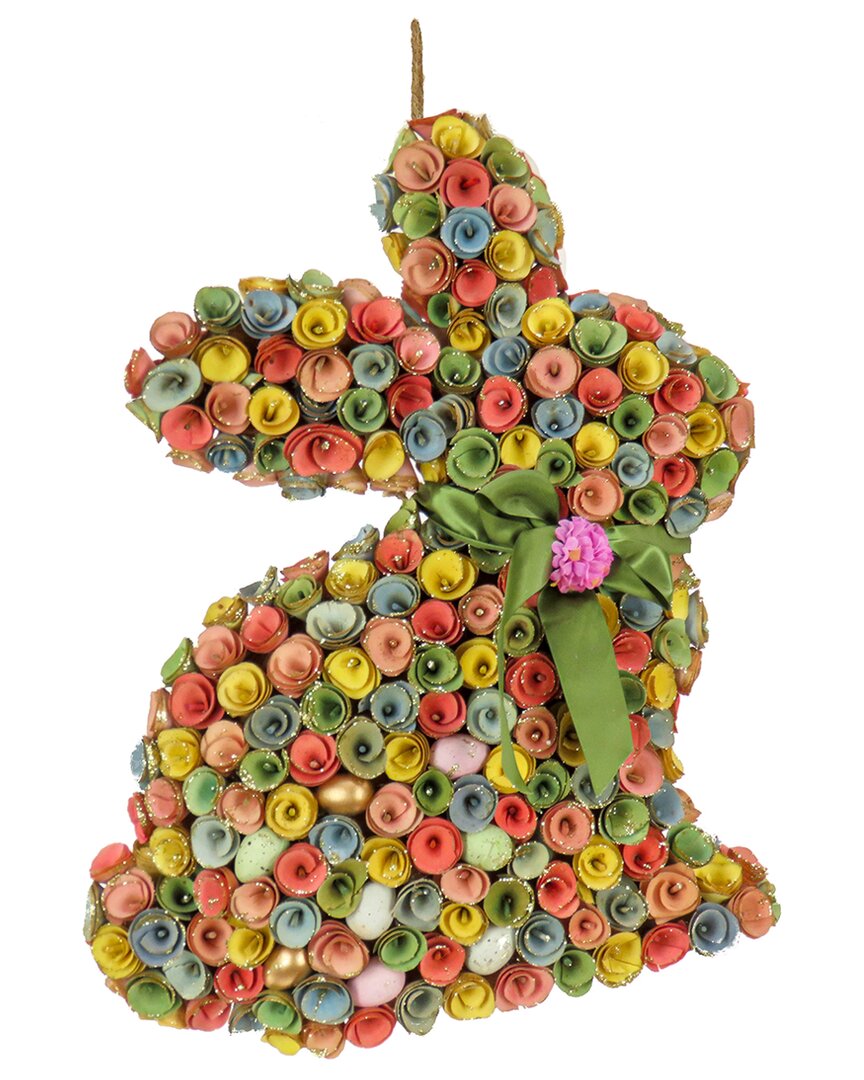 Shop National Tree Company 18in Multicolor Floral Bunny Decoration