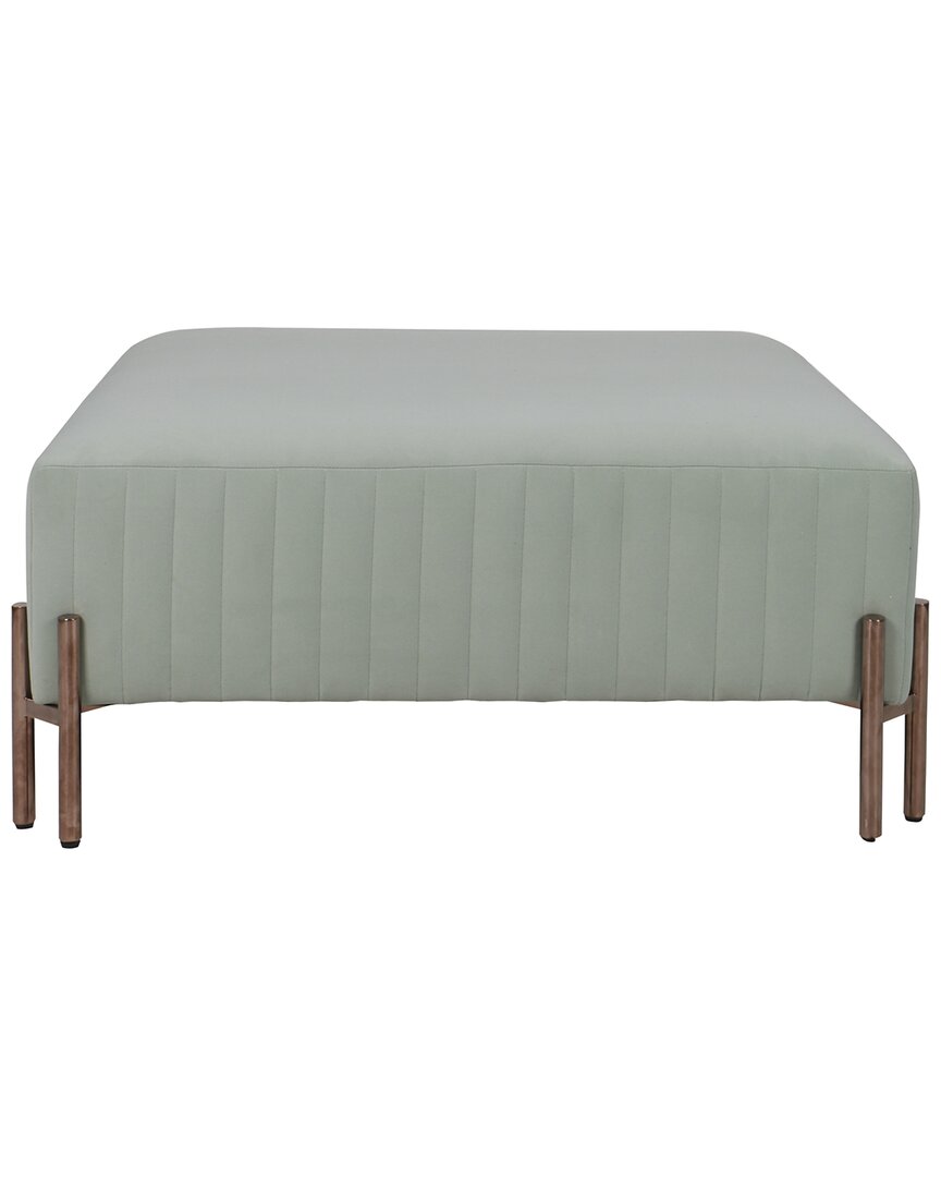 Sagebrook Home Square Ottoman In Green