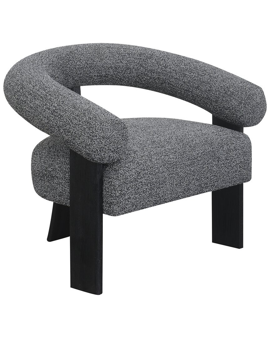 Sagebrook Home Curved Back Wishbonechair With Black Legs In Gray