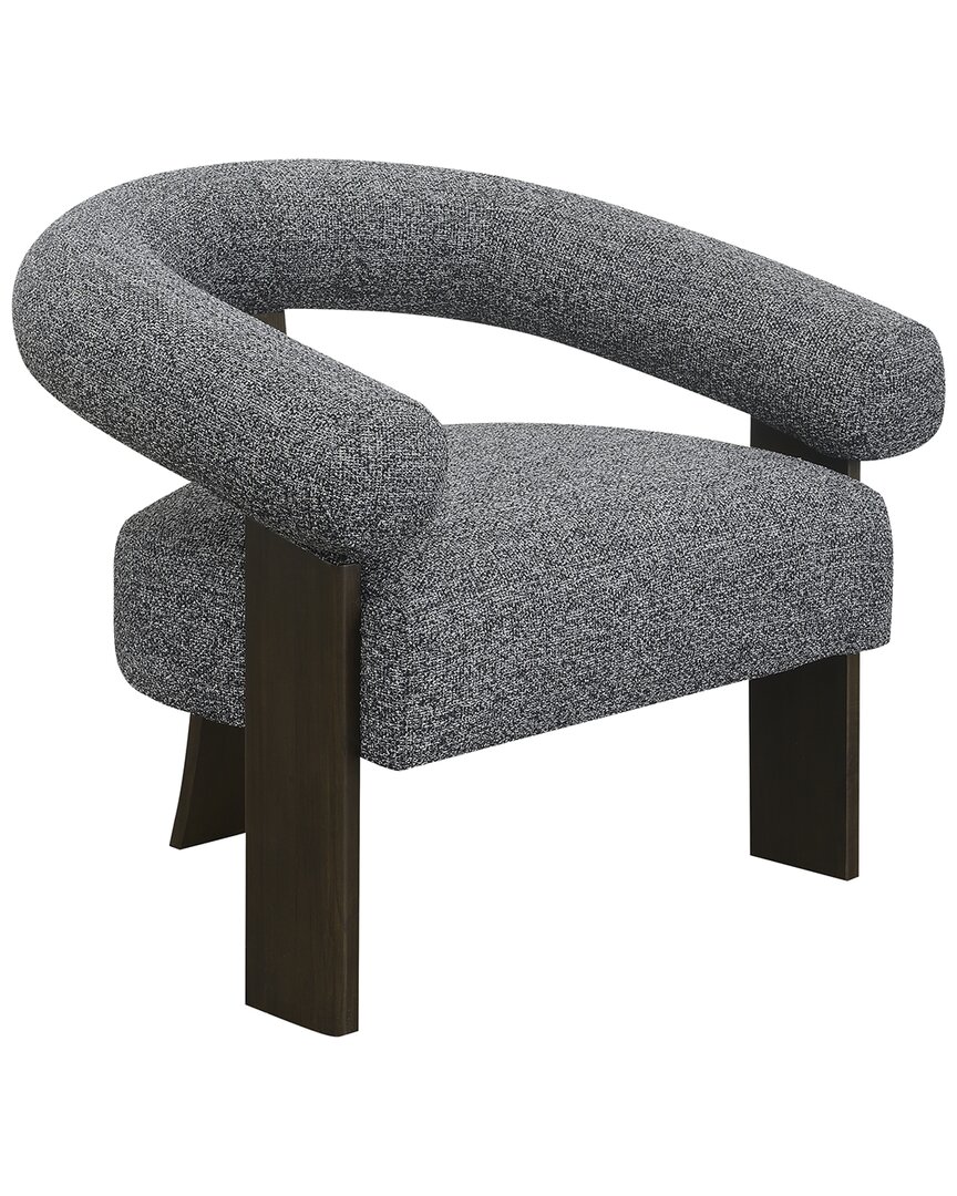 Shop Sagebrook Home Curved Back Wishbonechair With Brown Oak Legs In Gray