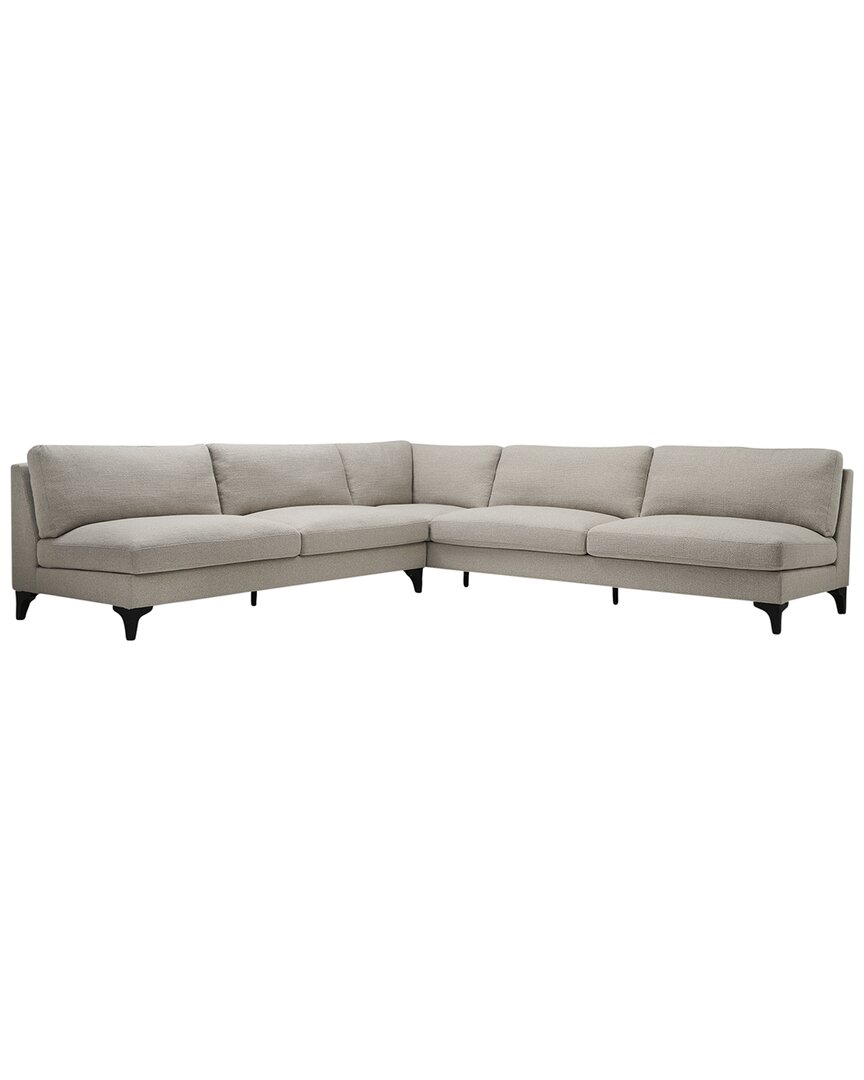 Sagebrook Home Modern Sectional Sofa In Ivory