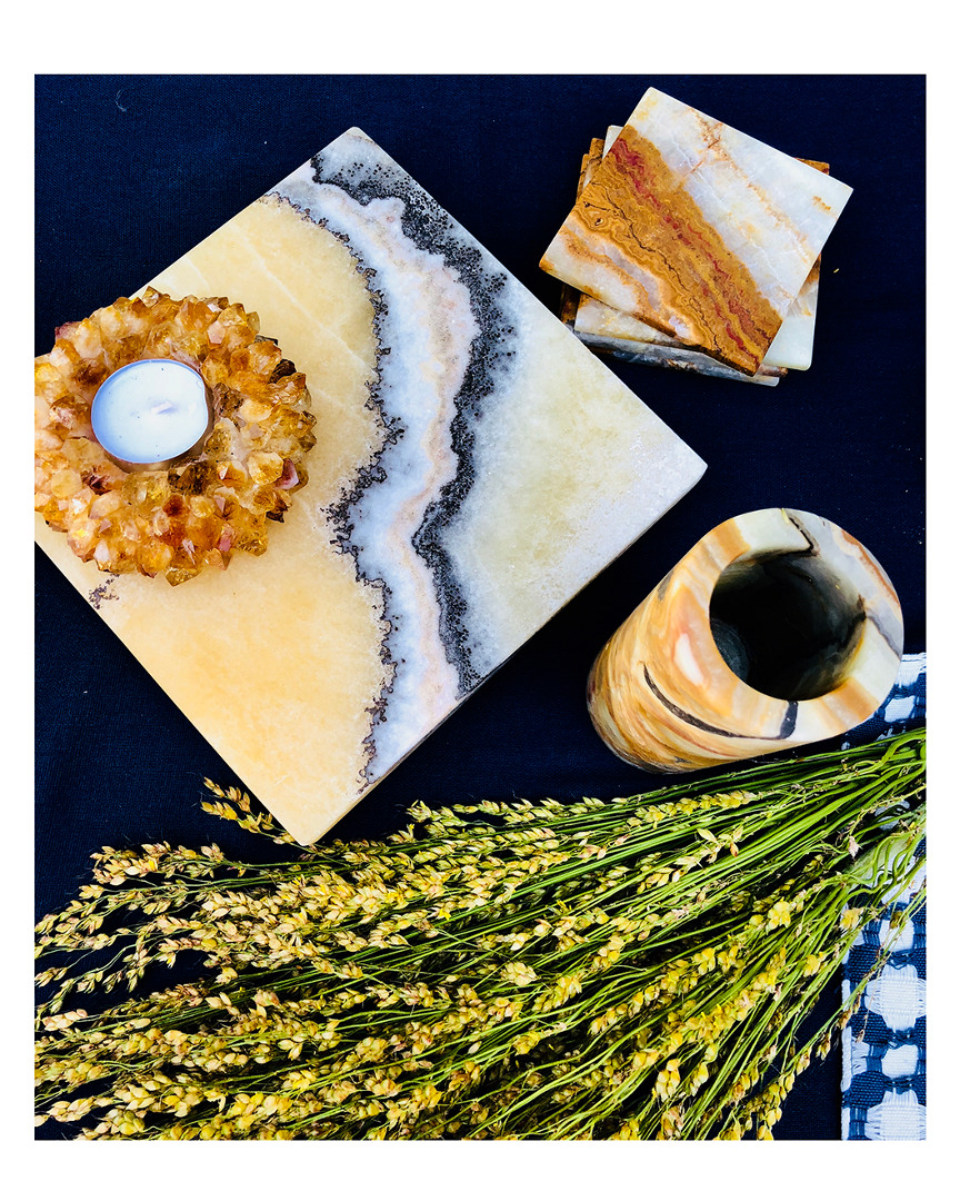 Mapleton Drive Onyx Agate Cheese Board Tray