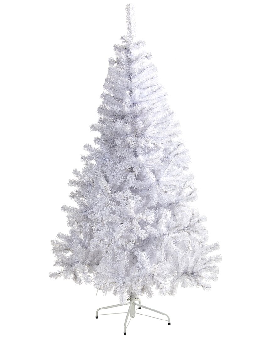 Nearly Natural 6ft White Artificial Christmas Tree In White