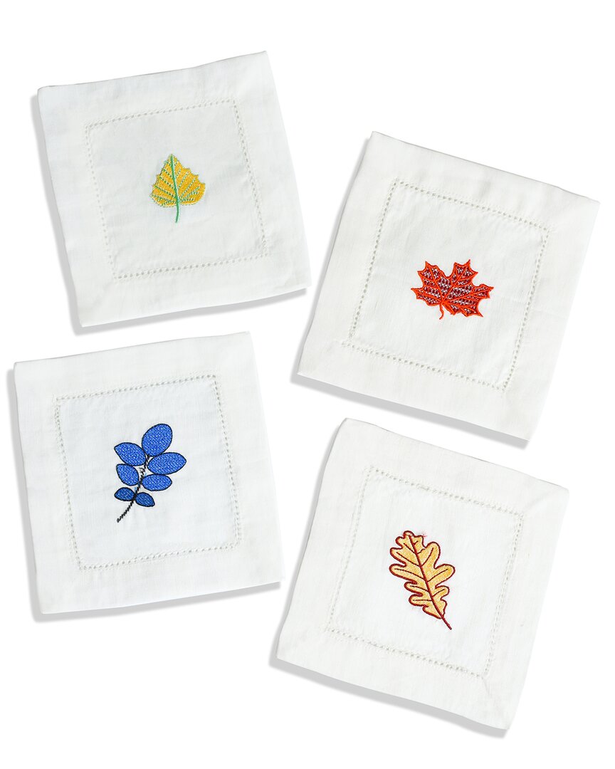 Tiramisu Set Of 4 Harvest Foliage Cocktail Napkins