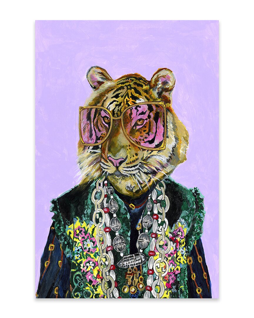 Icanvas Gucci Bengal Tiger Print On Acrylic Glass By Heather Perry In Multi